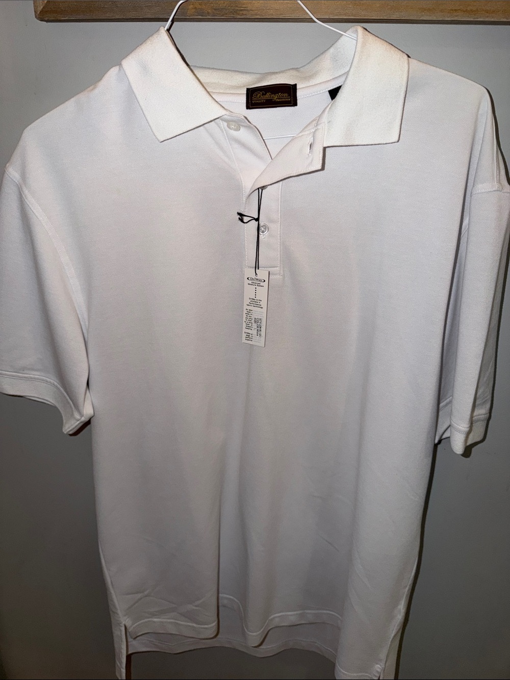 Club Room White Men’s Polo Shirt - Short Sleeve Cotton Blend